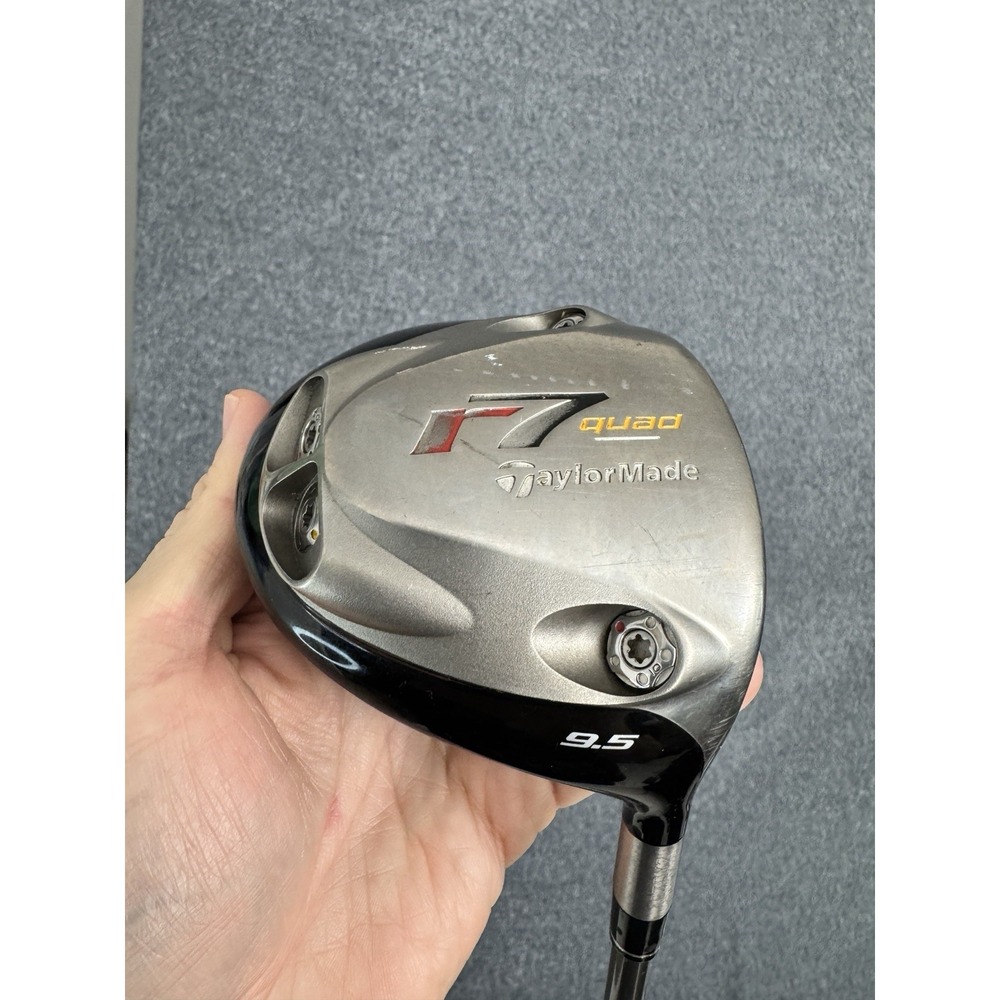 TaylorMade R7 Quad Driver 9.5° Stiff Flex Adjustable Weights Golf